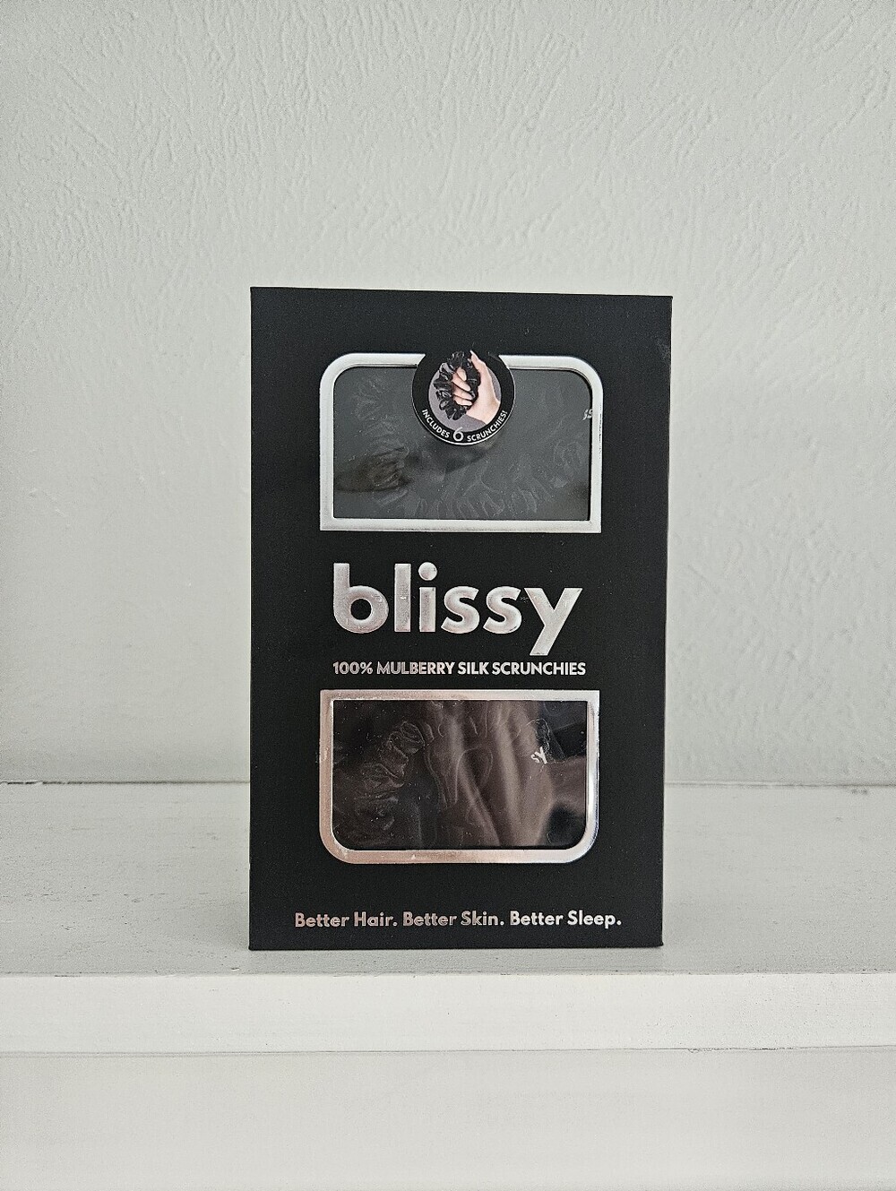 NWT/New In Box- Blissy Mulberry Silk Scrunchies- 6 Pack